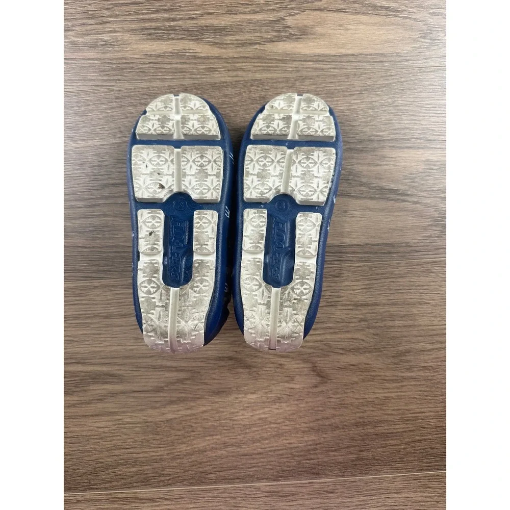 Floafers Kids Country Club Driver Navy Anchor Print EVA Water Shoes Loafers Sz 3